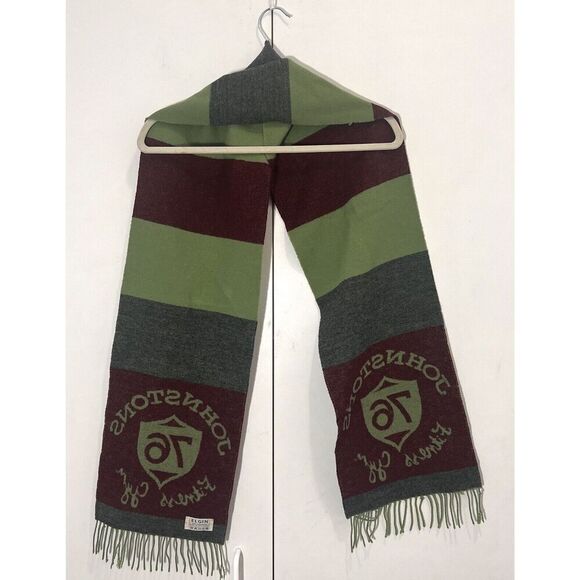 Vintage Johntons Of Elgin Scarf Lamb’s Wool Scotland Fringes - Picture 2 of 7